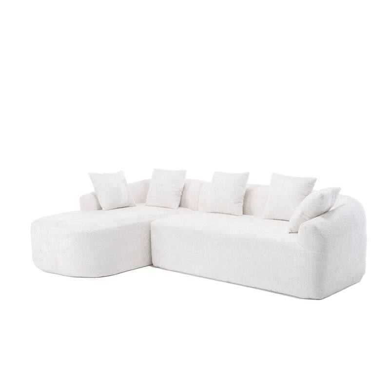 Living Room Oversized Comfy Boucle Sofa