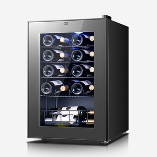 Yeego 20 Bottle Wine Beverage Cooler Fridge, 2.19 Cu.Ft