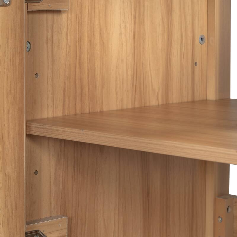 GDFStudio - Verto Wood & Ceramic 36" Bathroom Vanity with Sink, 2 Soft-Close Doors & Shelf