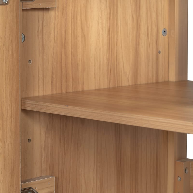 Roomfitters 36-Inch Bathroom Vanity with Solid Wood Frame, 2 Soft Close Doors, 3 Drawers, Adjustable Shelf, Wood