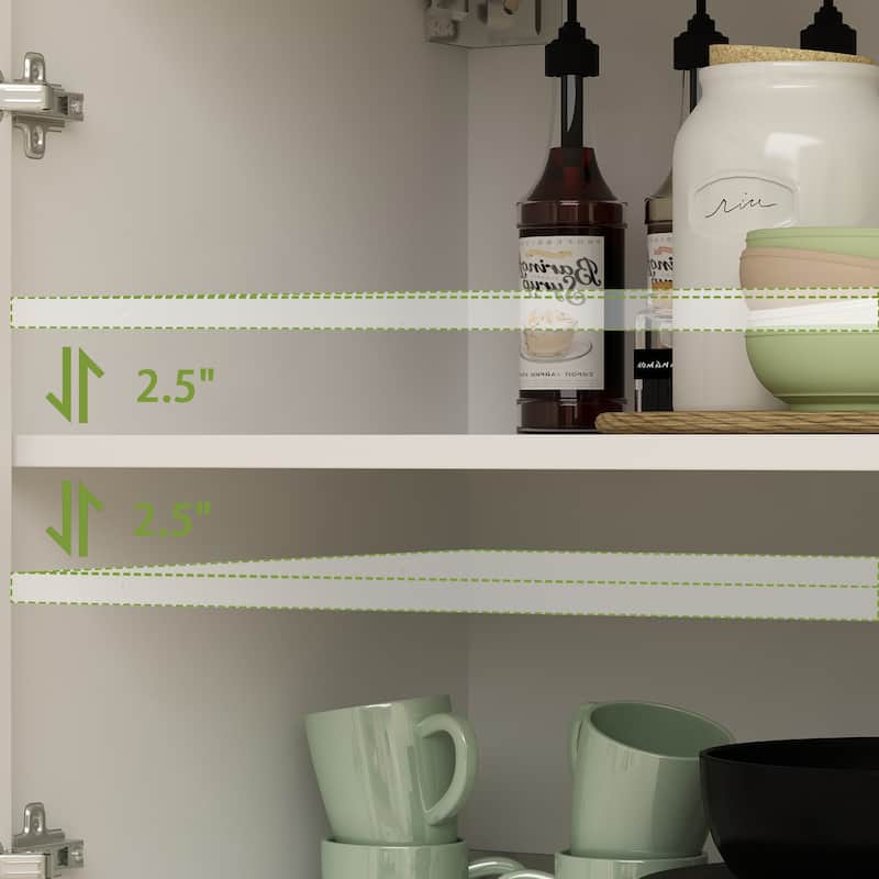2 Piece Modular Closet Storage Set with Floor and Wall Cabinets Pantry