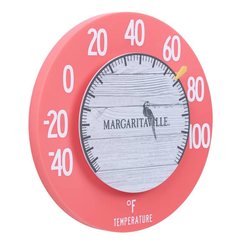 La Crosse 104-120MV1 8" Margaritaville Salmon Round Dial Thermometer