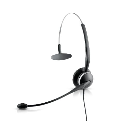 Jabra GN2124 4-in-1 Mono Corded Headset 2104-820-105 for Desk Phones, with PeakStop Technology