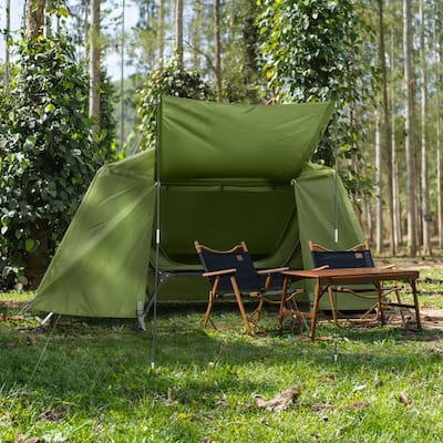 7ft Strengthen Camping Tent Cot with External Shade Adapted to Terrain Capacity 400 Lbs