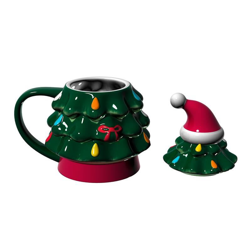 San Francisco 49ers, 14 oz Ceramic Christmas Tree Cup Gift Set