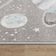preview thumbnail 9 of 10, Kids Rug Space with Planets and Stars in Pastel Colors