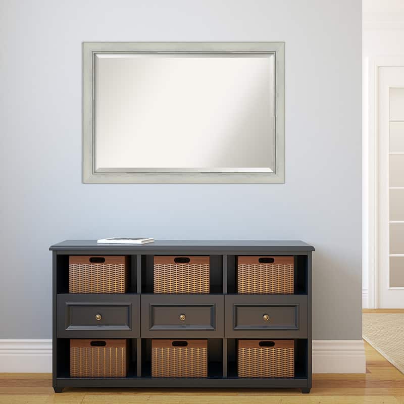 Beveled Wall Mirror - Flair Polished Nickel Frame