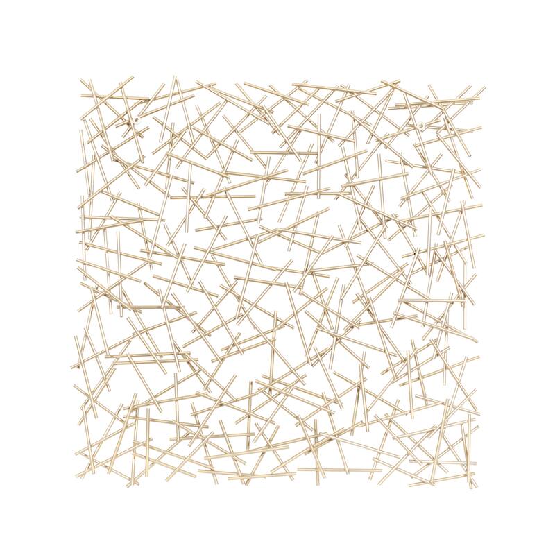 Metal Geometric Overlapping Lines Home Wall Decor - Gold - Roche River Decor