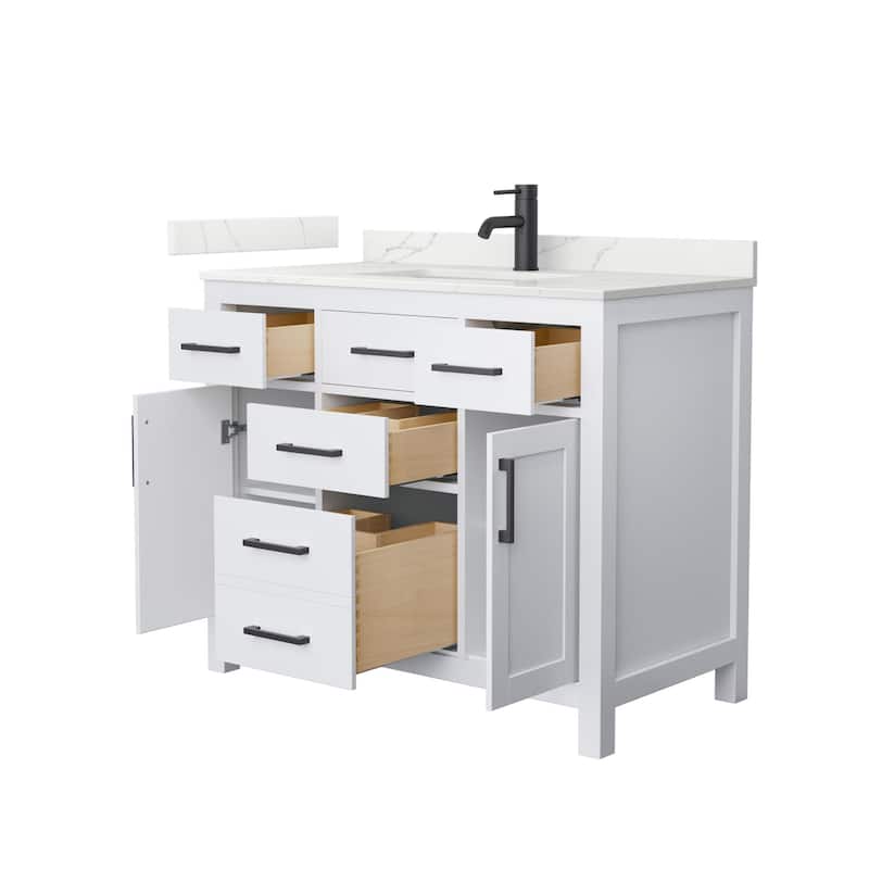 Wyndham Collection WCG2424-42S-QTZ-UNSMXX Beckett 42" Free Standing