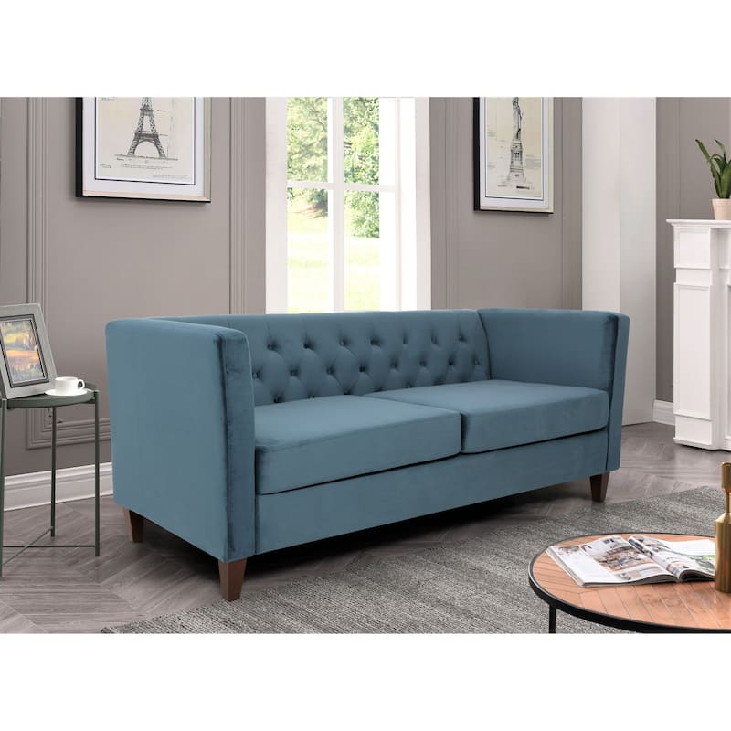 Lisette 73.3'' Velvet Square Arm Sofa
