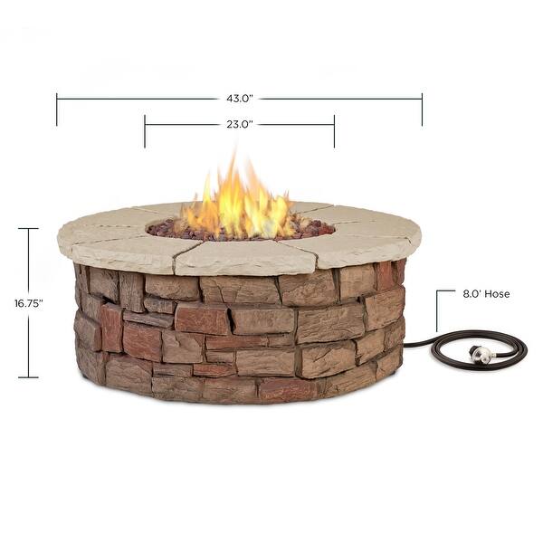 Shop Real Flame C11810lp 43 Wide 65 000 Btu Sedona Liquid Propane