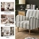 preview thumbnail 27 of 47, Seip Classic and Contemporary Striped Arm Chair with Spindle Legs by HULALA HOME