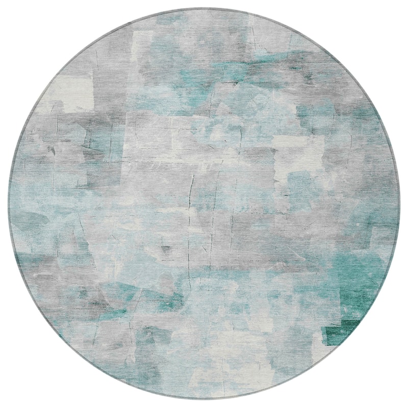 HomeRoots Abstract Transitional Rectangle Outdoor Rug