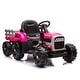 preview thumbnail 14 of 70, Electric Ride-On Tractor and Trailer for Kids, 24V, Bluetooth, Remote Control, and Safety Belt