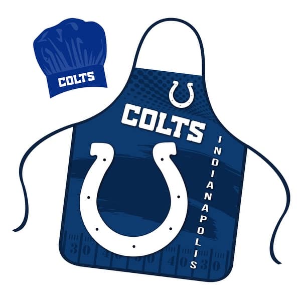 NFL Apron & Chef Hat Set, with Large Team Logo Indianapolis Colts
