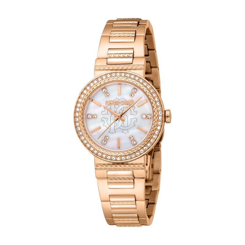 Roberto Cavalli Women RC5L098M0045 Quartz Watch - Rose-Tone