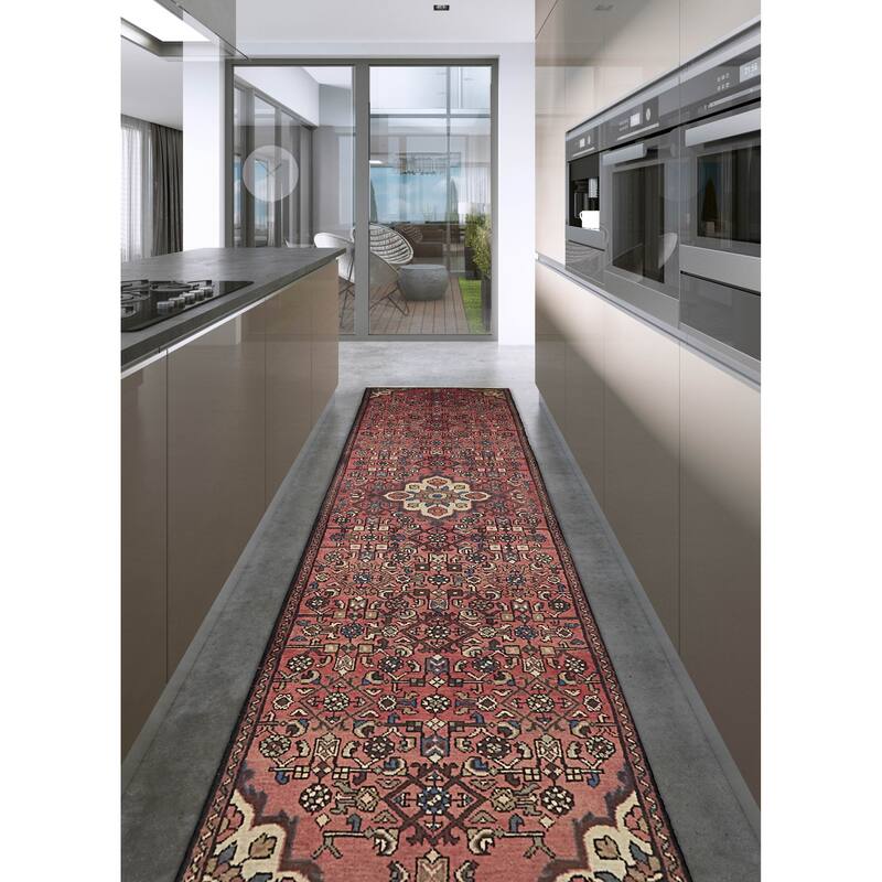 ECARPETGALLERY Hand-knotted Andelz Red Wool Rug - 2'9 x 9'7
