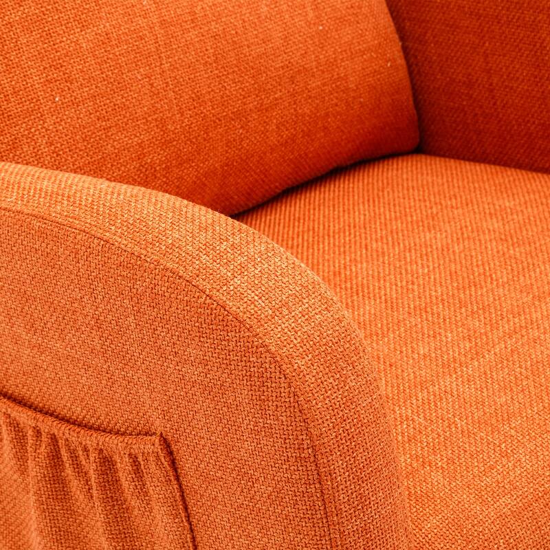 27" Upholstered Rocking Chair with Side Pocket