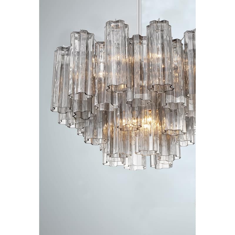 Crystorama Lighting Group ADD-308-SM Addis 9 Light 22" Wide Waterfall