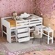 preview thumbnail 2 of 18, Twin Size Low Loft Bed With Pull-Out Desk, Drawers, Cabinet, and Shelves