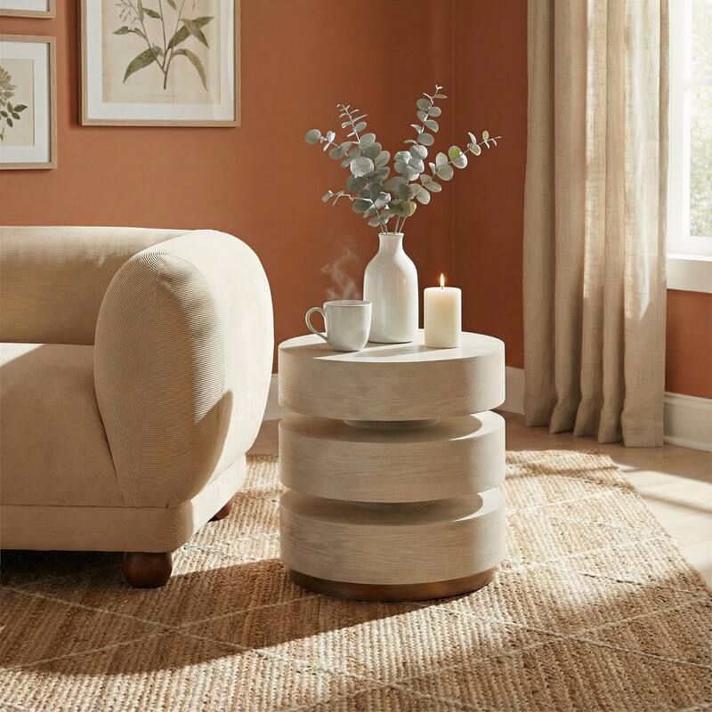 Laha Side Table Oak White - Oak White