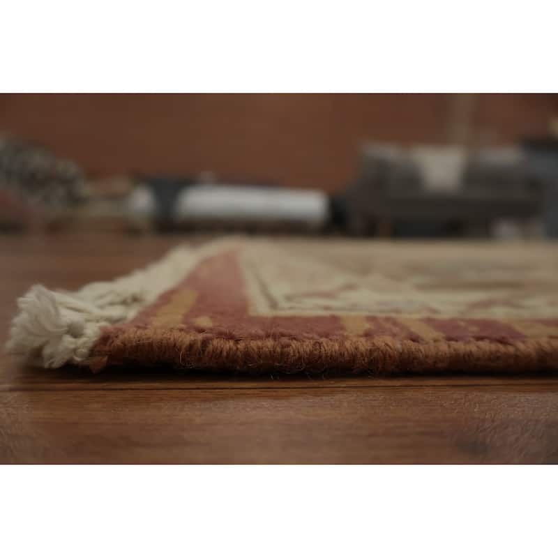 Hand Knotted Oriental 100% Wool Carpet Traditional All-Over Oranges & Rust Ziegler Area Rug - 10' 0'' X 6' 9''