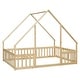 preview thumbnail 8 of 49, Full Floor House Bed with Fence,Guardrails