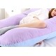 preview thumbnail 3 of 5, 55" Dual-Sided U-Shaped Pregnancy Pillow with Cooling Cover