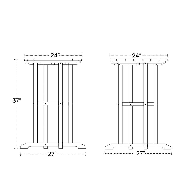 Laguna Hdpe All Weather Outdoor Patio Bistro Counter Set (4-Piece Set)
