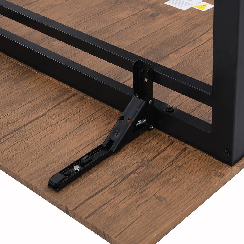 5PCS Counter Height Leaf Dining Table Set