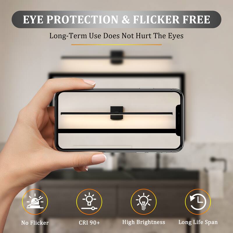 Modern Vanity Lighting Fixtures 24/32/39'' Bathroom Vanity Lights Over Mirror Wall Sconce for Bathroom