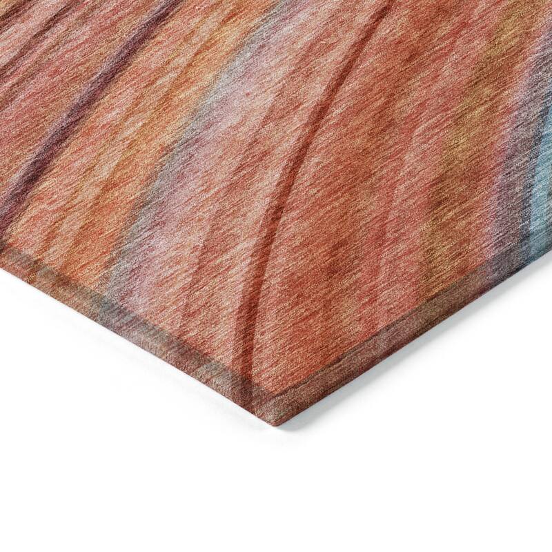 HomeRoots Striped Transitional Rectangle Outdoor Rug