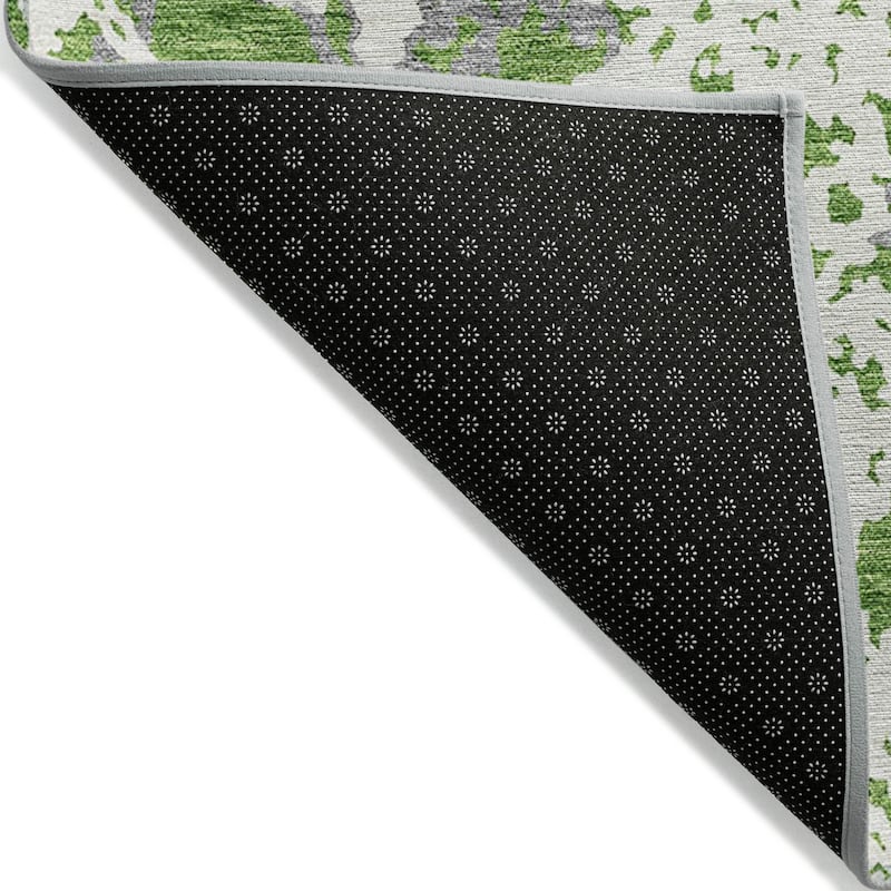 Machine Washable Indoor/ Outdoor Abstract Modern Chantille Rug