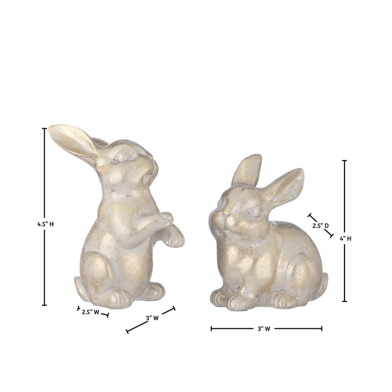 4-4.5" Resin Golden Bunny