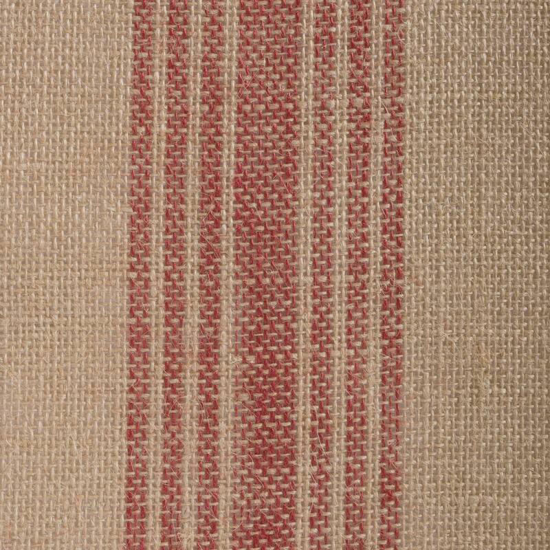 DII Barn Red Middle Stripe Burlap Table Runner, 14x108 inches