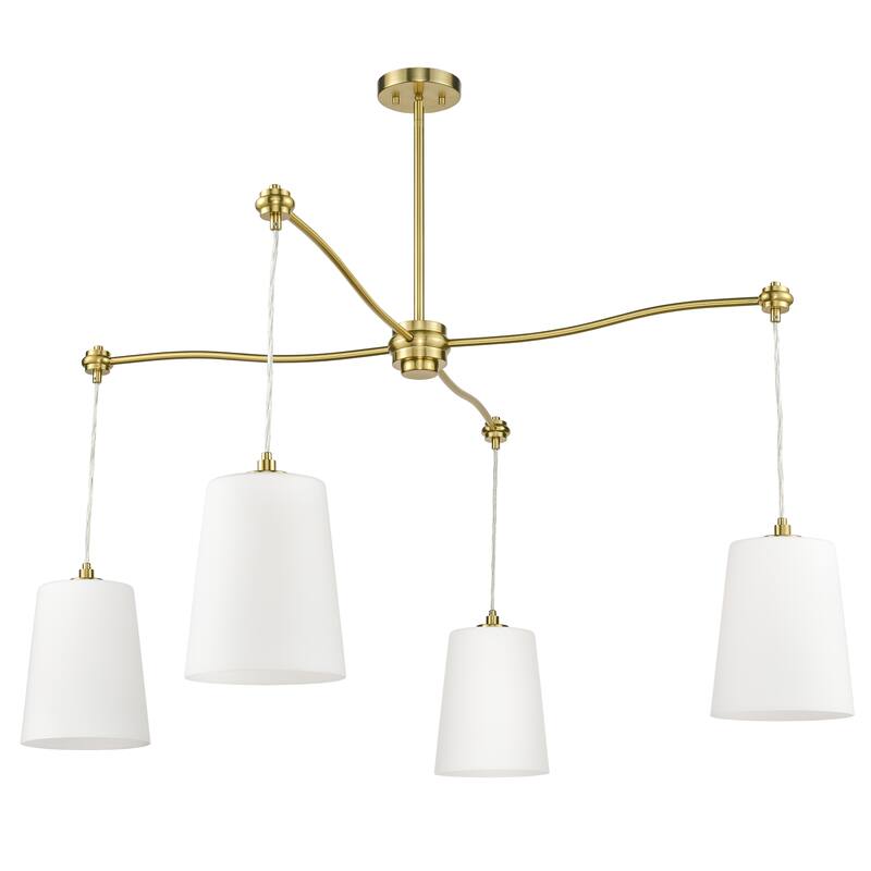 Light Society Llie Chandelier - Brushed Brass/Opal