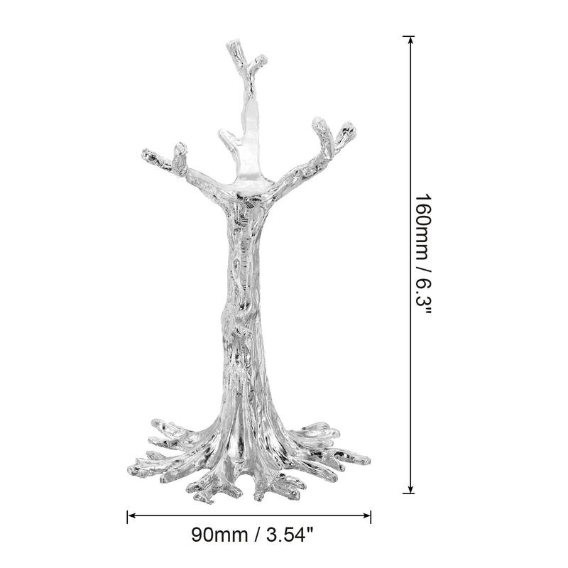 Crystal Ball Stand Sphere Display Stand for 40 to 60mm Ball Tree Shape - Silver - 80 to 110mm