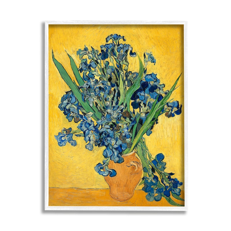 Stupell Van Gogh Irises Post Impressionist Painting, 11 x 14, Design By Artist Vincent Van Gogh - Multi-Color - 16 x 20 - White