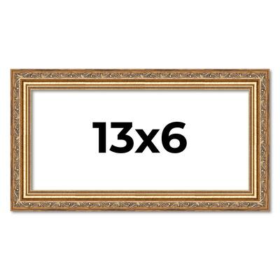 13x6 Frame Red Solid Wood Picture Frame