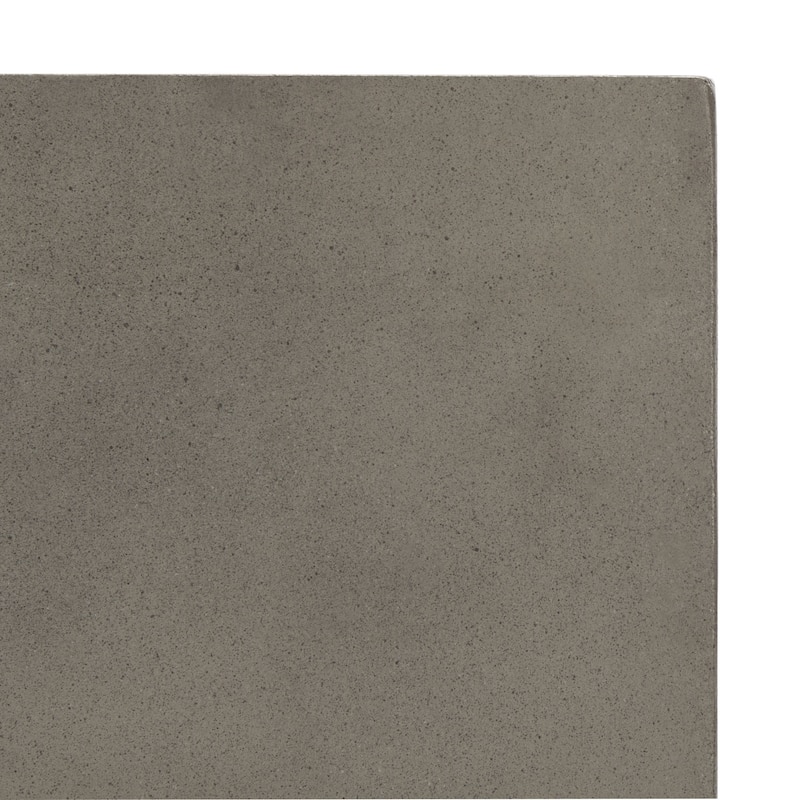 SAFAVIEH Outdoor Nastafa Concrete Accent Stool - 18.11" W x 14.57" L x 18.11" H - 18Wx15Dx18H
