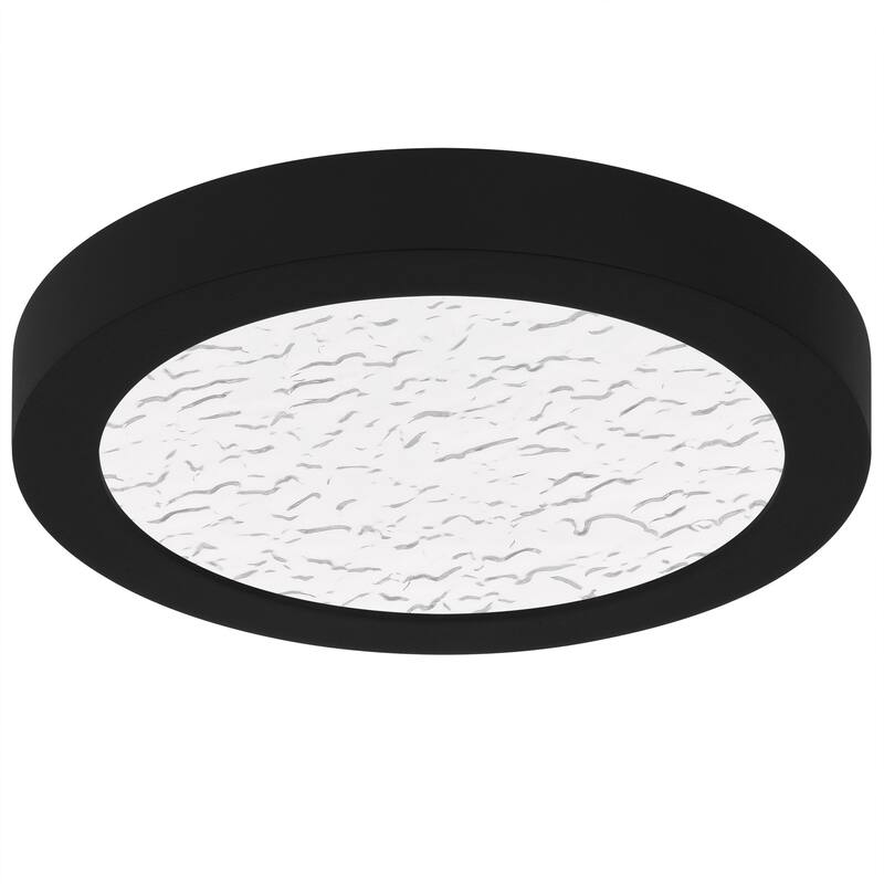 Outskirts Integrated LED Earth Black Flush Mount with CCT Switch