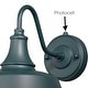 preview thumbnail 9 of 7, VAXCEL Dorado 1-Light Hunter Green and White Dusk to Dawn Sensor Farmhouse Outdoor Wall Sconce, Gooseneck Shade, Dark Sky