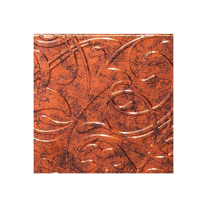FASÄDE Damask 4-foot x 8-foot PVC Wall Panel in Moonstone Copper