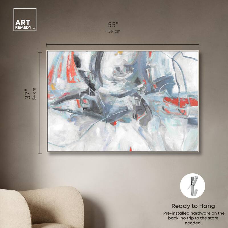 Grey Touches Canvas by Art Remedy