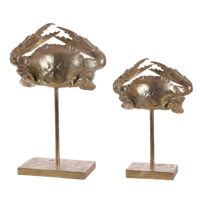 SAFAVIEH Tulbeyda Set of 2 Crab Table Decor - 7.9" W x 3.4" L x 12" H - 8Wx3Dx3H