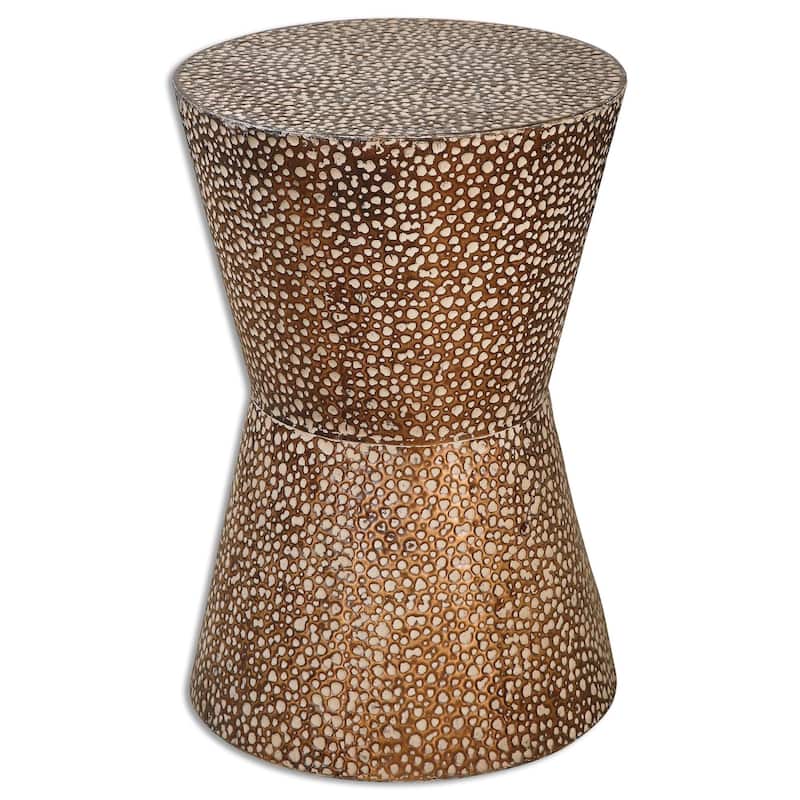Uttermost Cutler Stand Designed by Jim Parsons - Antiqued Copper Bronze with Dusty Stone Glaze