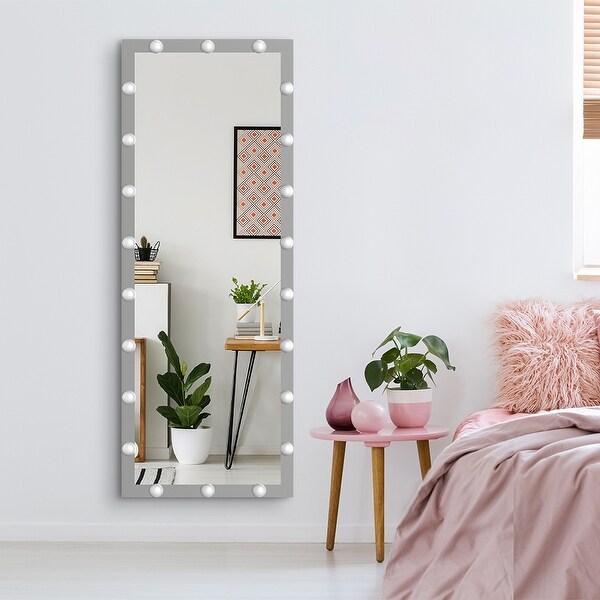 Floor length mirror with lights cheap