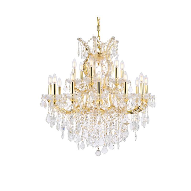 Fleur Illumination Collection Chandelier D:30in H:28in Lt:19 Gold Finish