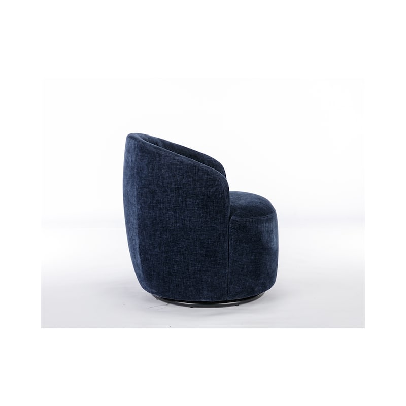 Chenille Fabric Swivel Accent Armchair Barrel Chair