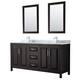 Option Dark Espresso / White Carrara Marble Top /
